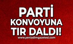 Zonguldak'ta parti konvoyuna tır daldı: Partililer ölümden döndü!