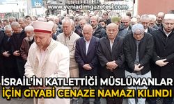 Zonguldak'ta İsrail protesto edildi, hayatını kaybedenler için gıyabi cenaze namazı kılındı