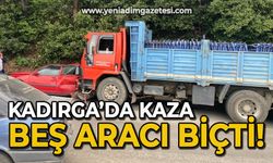 Kadırga'da trafik kazası: Beş aracı biçti!