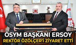 ÖSYM Başkanı Ali Ersoy, ZBEÜ Rektörü İsmail Hakkı Özölçer'i ziyaret etti