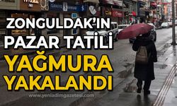 Zonguldak'ın Pazar tatili yağmura yakalandı