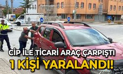 Cip ile ticari araç çarpıştı: 1 kişi yaralandı