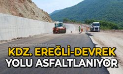 Karadeniz Ereğli - Devrek yolu asfaltlanıyor