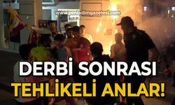 Derbi sonrası tehlikeli anlar!