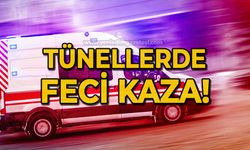 Tünellerde feci kaza: Araç takla attı!