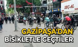 Gazipaşa'dan bisikletle geçtiler