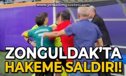 Zonguldak'ta hakeme saldırı: Maç tatil edildi!