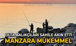 Olta balıkçıları sahile akın etti: Manzara mükemmel