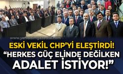 Eski vekil CHP'yi eleştirdi: Herkes güç elinde değilken adalet istiyor!