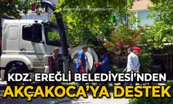 Kdz. Ereğli Belediyesi'nden Akçakoca'ya destek