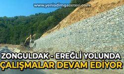 Zonguldak - Ereğli yolunda çalışmalar devam ediyor