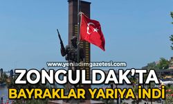 Zonguldak'ta bayraklar yarıya indirildi