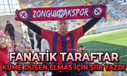 Fanatik Zonguldak Kömürspor taraftarı küme düşen takımı için şiir yazdı