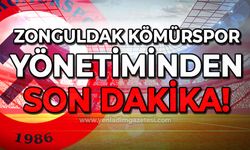Zonguldak Kömürspor yönetiminden son dakika bilgilendirmesi