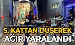 5. kattan düşerek ağır yaralandı