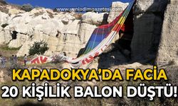Kapadokya'da 20 kişilik balon düştü: Faciadan son anda dönüldü!