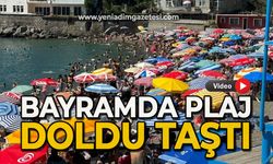 Bayramda plaj doldu taştı