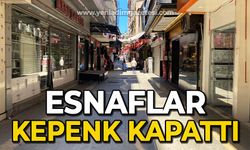 Zonguldak'ta esnaf kepenk kapattı
