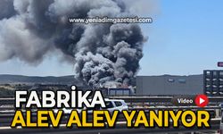 Fabrika alev alev yanıyor