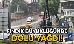 Fındık büyüklüğünde dolu yağdı