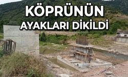 Köprünün ayakları dikiliyor