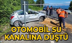 Otomobil su kanalına düştü: 4 yaralı