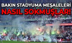 Sakaryaspor taraftarı Bodrum FK maçında stadyuma meşaleleri nasıl soktu?