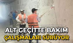 Alt geçitte bakım çalışmaları sürüyor