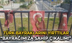 Türk bayraklarını yırttılar: Bayrağımıza sahip çıkalım