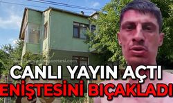 Canlı yayın açtı, eniştesini bıçakladı