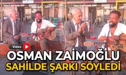 Osman Zaimoğlu Zonguldak Sahili'nde şarkı söyledi