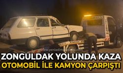 Zonguldak yolunda kaza: Otomobil ile kamyon çarpıştı