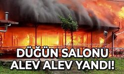 Düğün salonu alev alev yandı