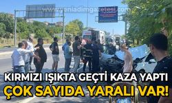 Kırmızı ışıkta geçti kaza yaptı: Çok sayıda yaralı var