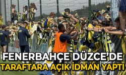 Fenerbahçe Düzce'de taraftara açık idman yaptı