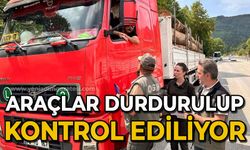 Araçlar durdurulup kontrol ediliyor