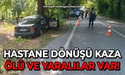 Hastane dönüşü feci kaza: 1 ölü, 3 yaralı!