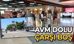 AVM dolu çarşı boş