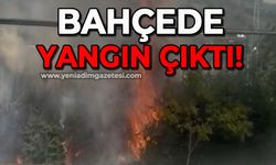 Bahçede yangın çıktı: Evlere sıçramadan söndürüldü