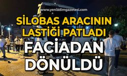 Silobas aracının lastiği patladı: Faciadan dönüldü