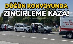 Düğün konvoyunda zincirleme kaza: 2 yaralı