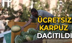 Ücretsiz kavun ve karpuz dağıtıldı