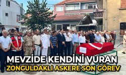 Mevzide kendini silahla vuran Zonguldaklı askere son görev