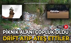 Piknik alanı çöplük oldu: Drift attılar, ateş ettiler!