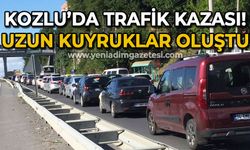 Kozlu'da trafik kazası: Trafik durdu, uzun kuyruklar oluştu!