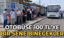 Otobüse 100 Liraya bir sene binecekler