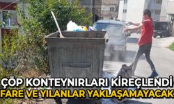 Çöp konternırları kireçlendi: Fare ve yılanlar yaklaşamayacak