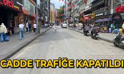 Cadde trafiğe kapatıldı