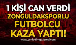 Zonguldaksporlu futbolcu kaza yaptı