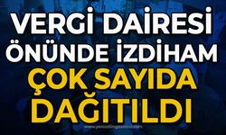 Vergi dairesi önünde izdiham: Çok sayıda dağıtıldı